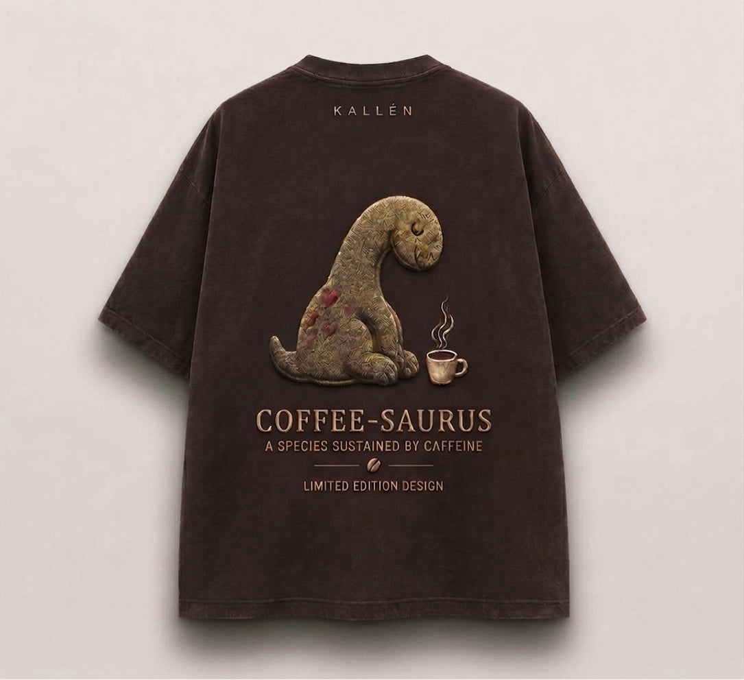 The Jurassic Java Embroidered Oversized Tee