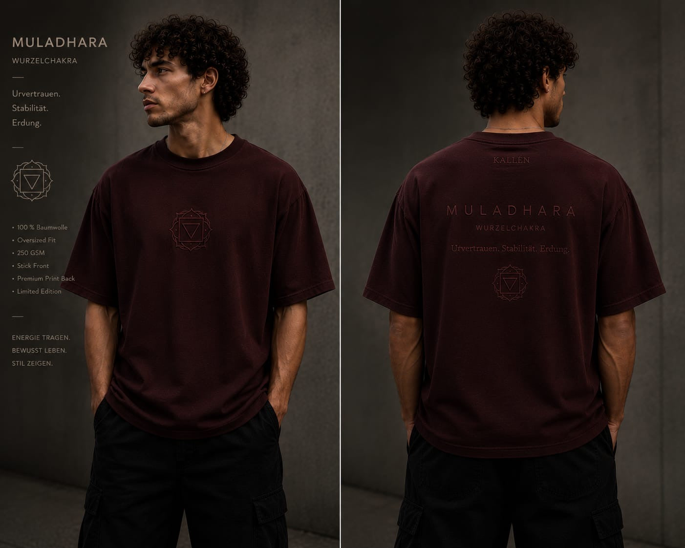 KALLÉN Chakra Luxury Tee Collection | Oversized Heavyweight Cotton