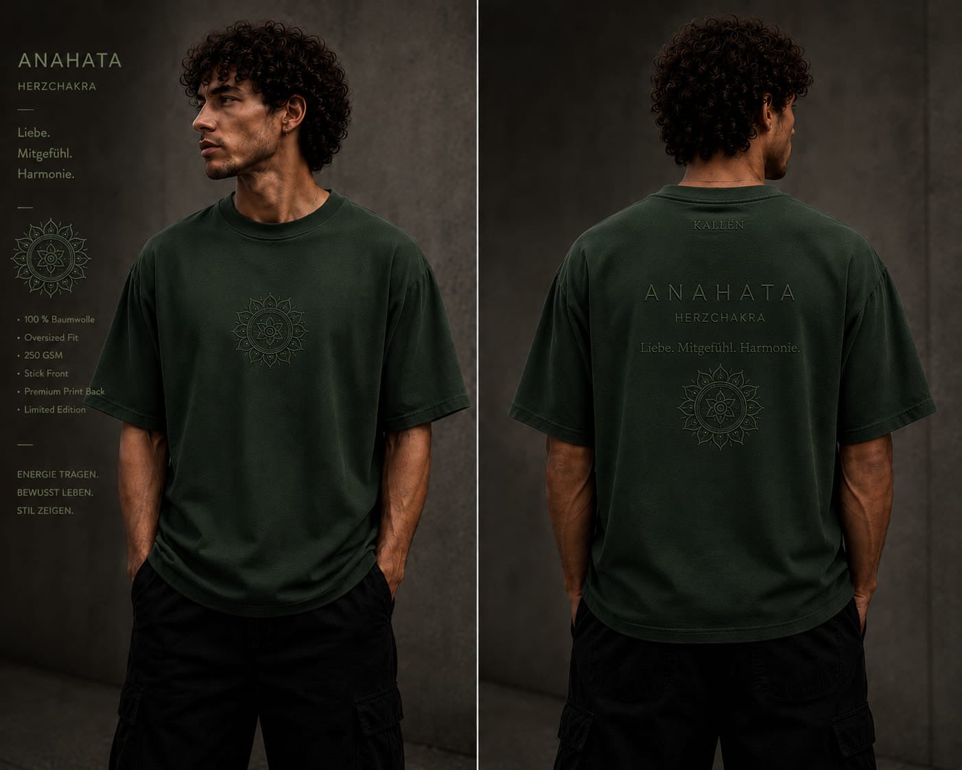KALLÉN Chakra Luxury Tee Collection | Oversized Heavyweight Cotton