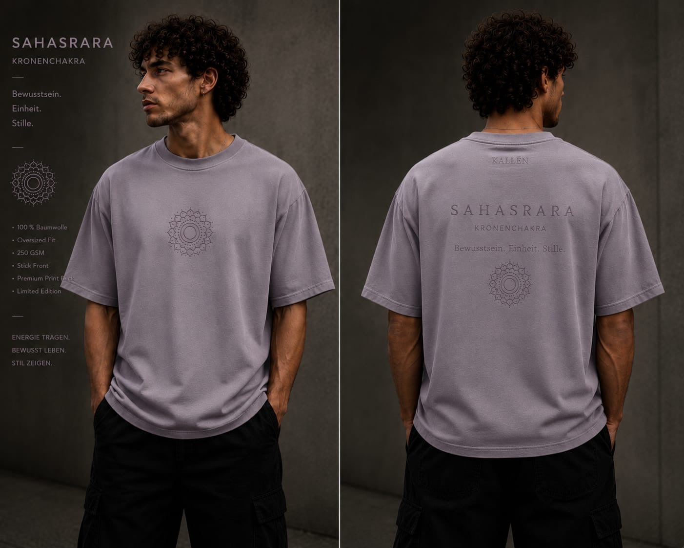 KALLÉN Chakra Luxury Tee Collection | Oversized Heavyweight Cotton