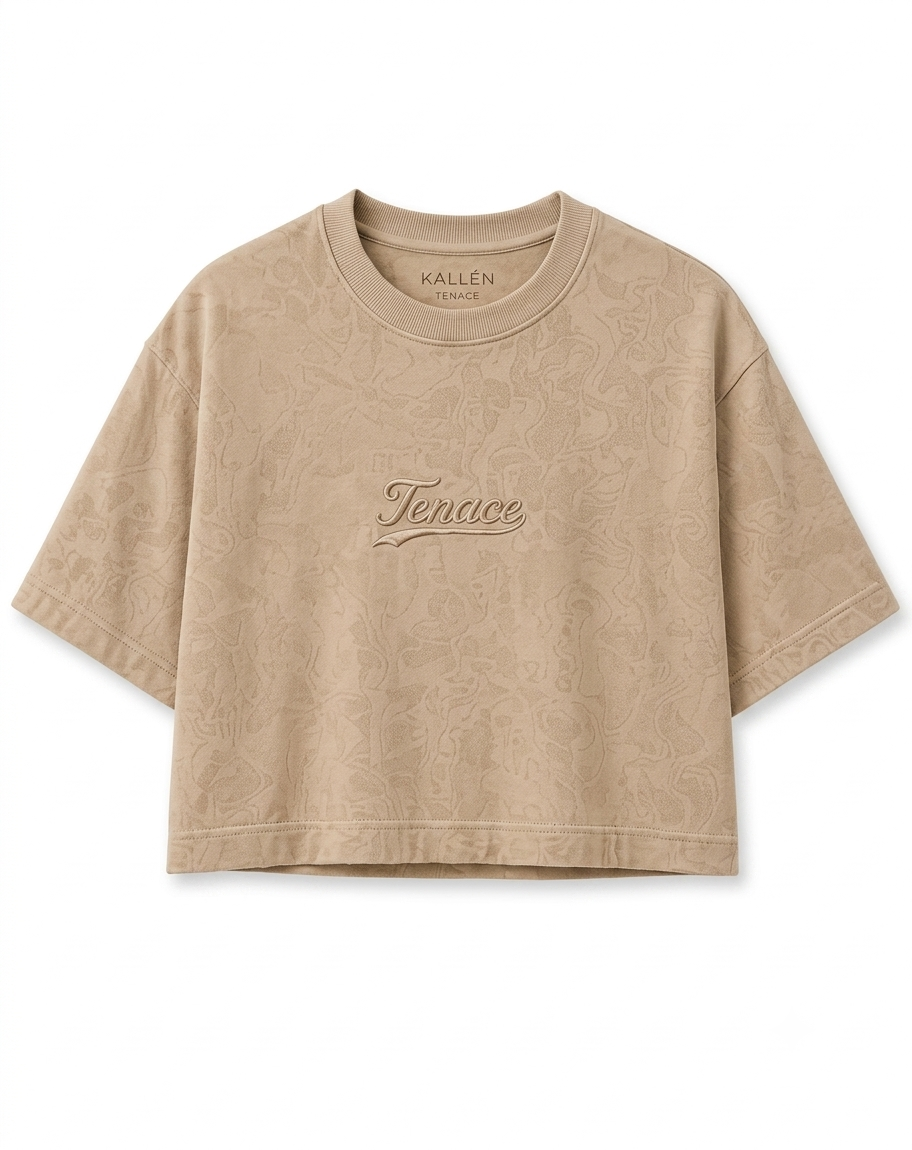 KÄLLÉN Tenace — Embroidered Boxy Crop Tee