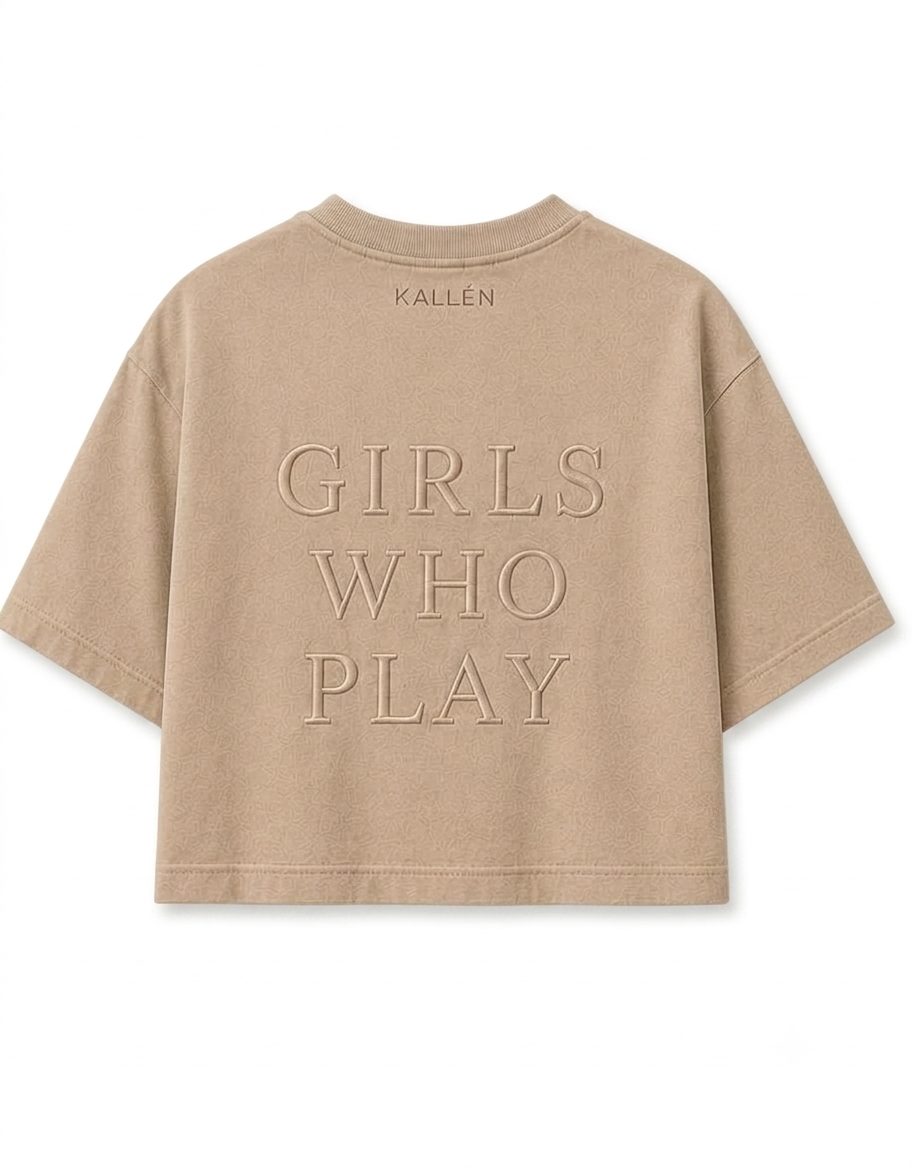 KÄLLÉN Tenace — Embroidered Boxy Crop Tee