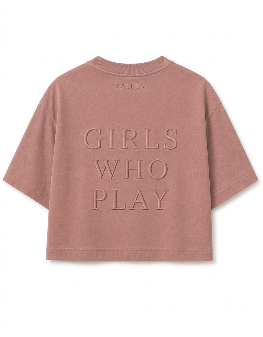 KÄLLÉN Tenace — Embroidered Boxy Crop Tee