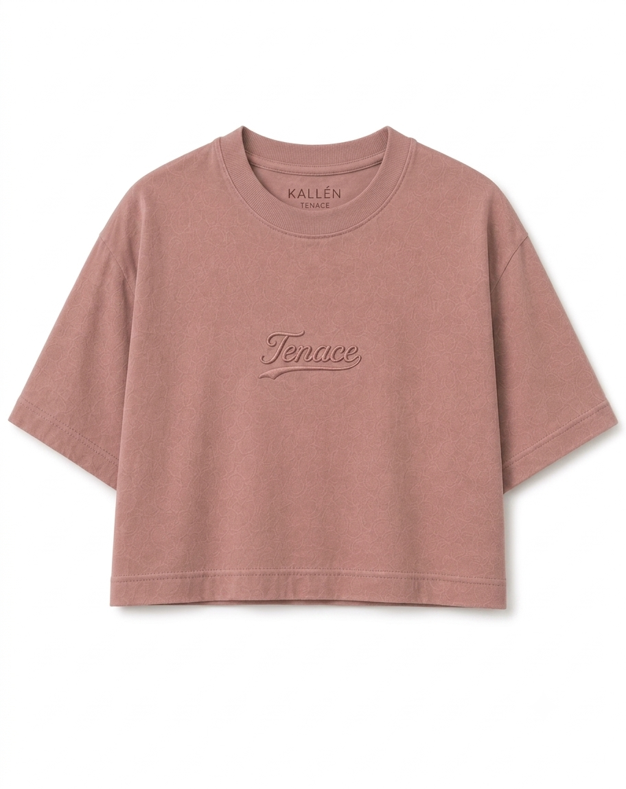 KÄLLÉN Tenace — Embroidered Boxy Crop Tee