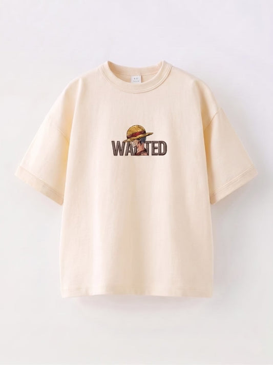 Wanted Embroidered oversize t-shirt for men's