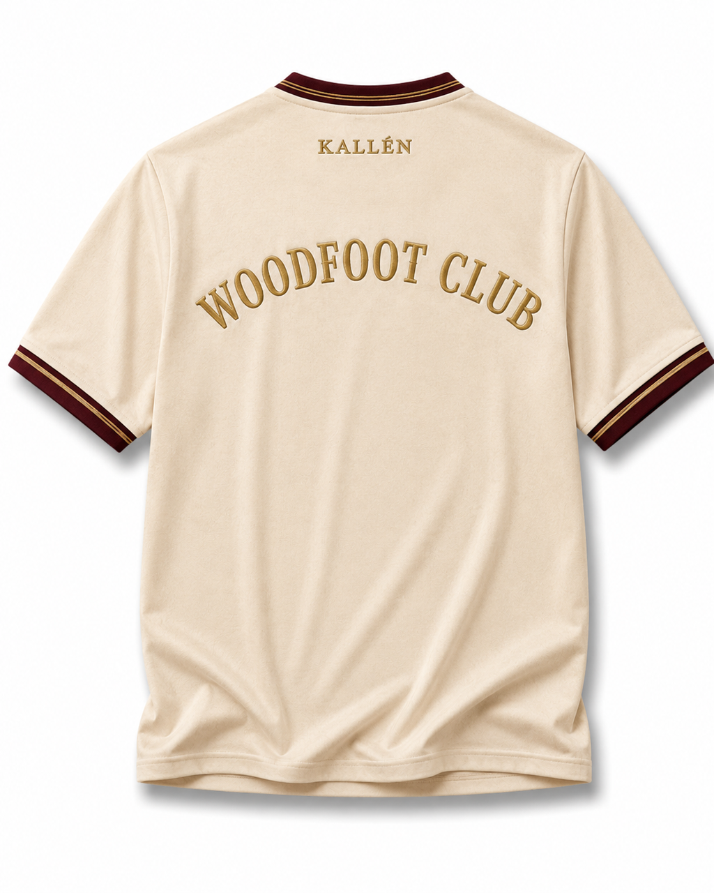 Woodfoot Club Embroidered Back design of t-shirt