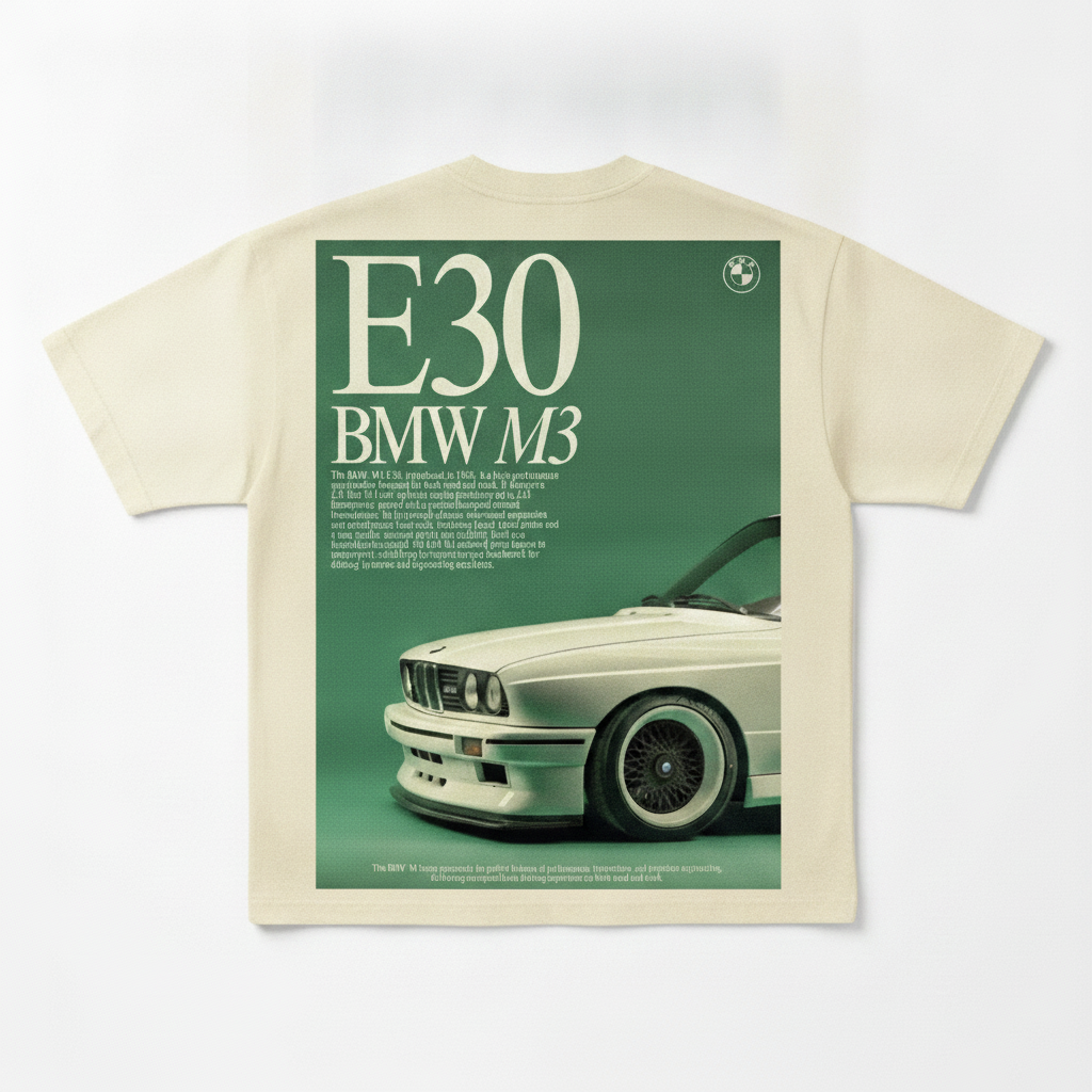 KALLÉN E30 M3 Graphic Tee — Vintage Cream