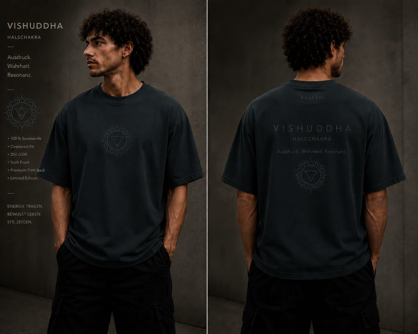 KALLÉN Chakra Luxury Tee Collection | Oversized Heavyweight Cotton