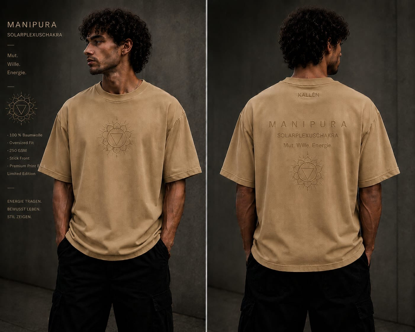 KALLÉN Chakra Luxury Tee Collection | Oversized Heavyweight Cotton