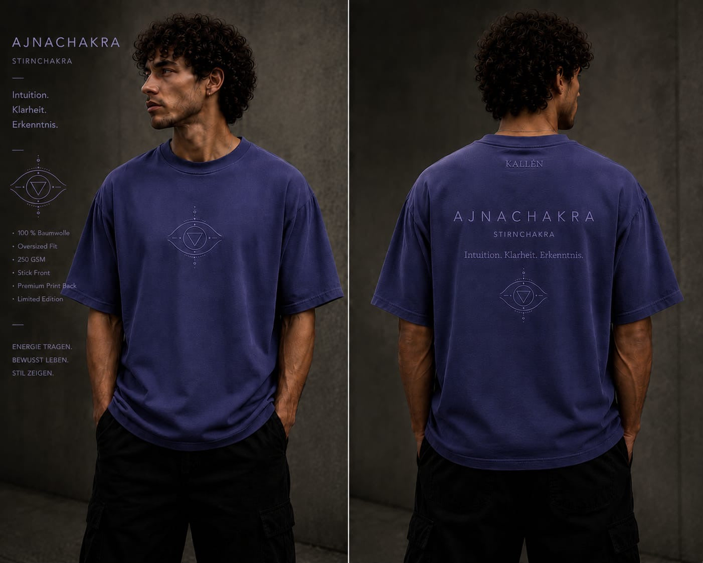 KALLÉN Chakra Luxury Tee Collection | Oversized Heavyweight Cotton