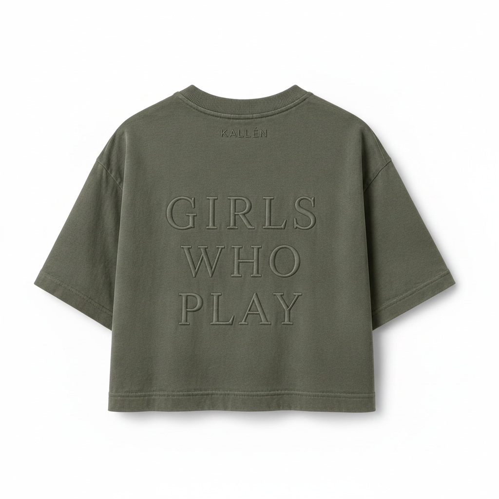 KÄLLÉN Tenace — Embroidered Boxy Crop Tee