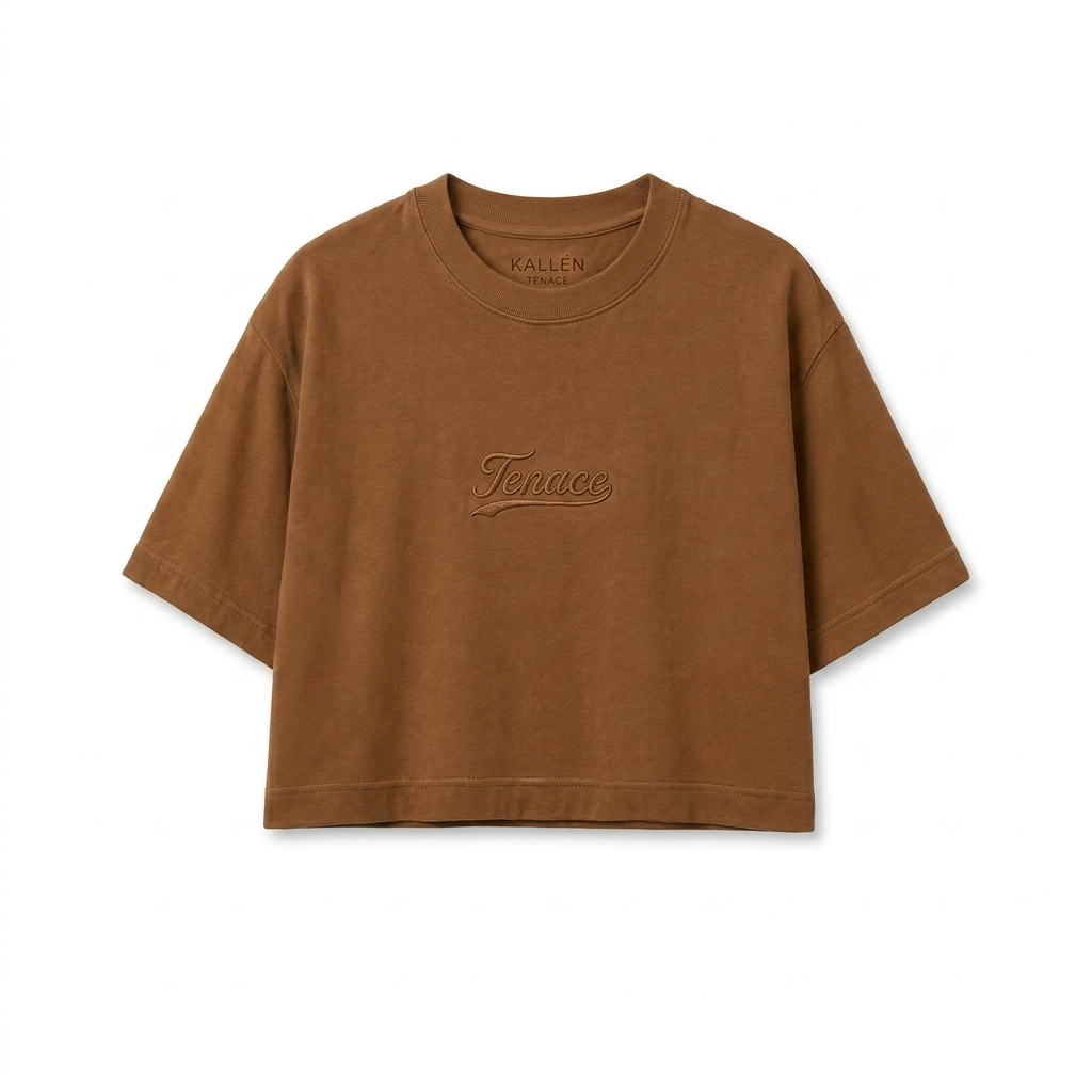 KÄLLÉN Tenace — Embroidered Boxy Crop Tee