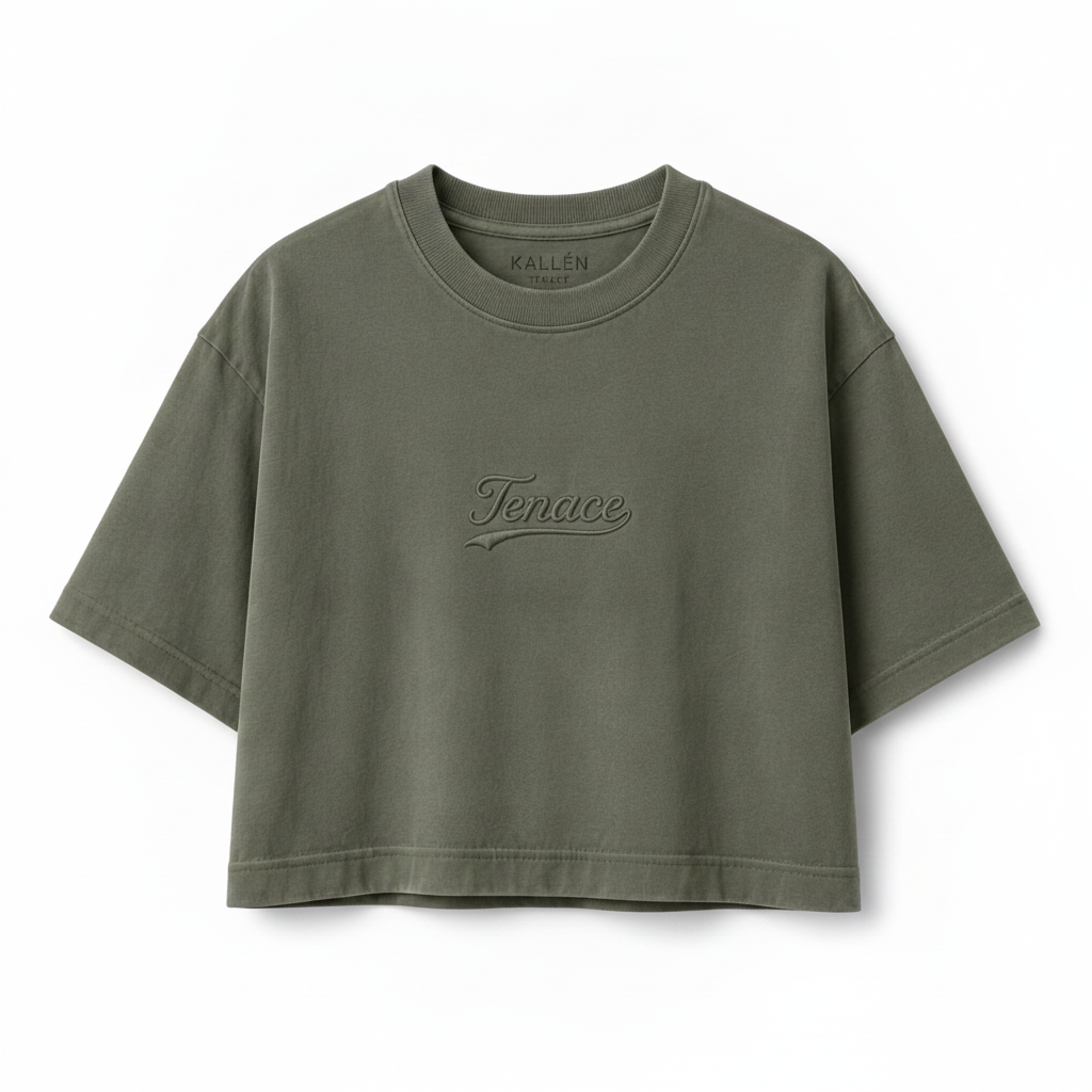 KÄLLÉN Tenace — Embroidered Boxy Crop Tee